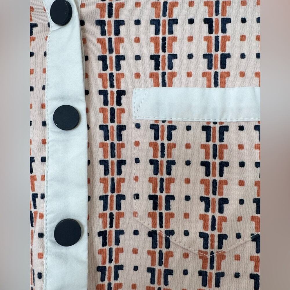 Tory Burch T Pattern Print Collared Knit Dress Sz… - image 4